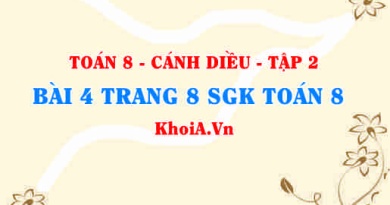 Bài 4 trang 8 Toán 8 Cánh Diều Tập 2